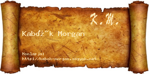 Kabók Morgan névjegykártya